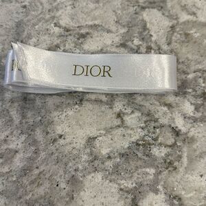 🎀 Authentic Dior Ribbon - White with Gold Lettering - 1 Inch Wide, 81”  Long